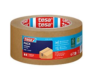 tesa Packaging Tape Low Noise tesapack Paper Strong Brown 50 mm (W) x 50 m (L) Paper