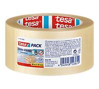 tesa Packaging Tape Low Noise tesapack Ultra Strong Transparent 50 mm (W) x 66 m (L) PVC (Polyvinyl Chloride)