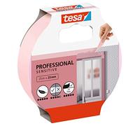 tesa Painter's Tape Wallpaper - Thin Masking Tape for Precise Masking - Suitable for Sensitive Indoor Surfaces - 25 m x 25 mm