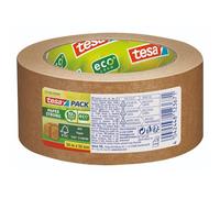 tesa Paper Packaging Tape Made From Recycled Materials for Packing Parcels and Boxes 50 m x 50 mm