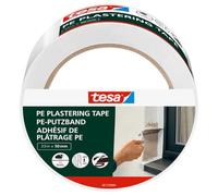 tesa Plastering Tape PE - White, 33 m x 50 mm, Temperature-Resistant, UV-Resistant, 12 Weeks Removable, Ideal for Outdoor Plastering