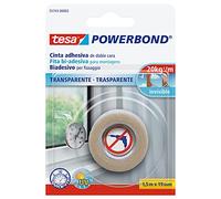 Tesa Powerbond 55743-00002-02 Double Sided Adhesive Tape, Strong, 1.5 m: 19 mm, Transparent