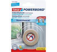 Tesa Powerbond Double-Sided Mounting Tape Transparent 1.5m x 19mm