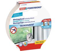 Tesa Powerbond Double-Sided Mounting Tape Transparent 5m x 19mm