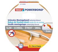 Tesa 55714-00000-00 Powerbond, White, 5m x 9mm