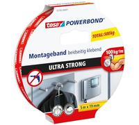 tesa Powerbond ULTRA STRONG Double-Sided Mounting Tape - 5 m | Double-Sided, Extra-Strong Mounting Tape for Permanent Fixing in both Outdoor and Indoor Environments