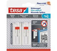 tesa Powerstrips Adhesive Nail Non-permanent 14 cm White Pack of 2