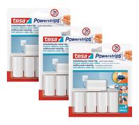 tesa Powerstrips Cable Clip - Self-Adhesive Cable Clip - For Fixing Cables - Removable and Reusable - 3 x 5 Pieces - White
