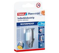 tesa Powerstrips Waterproof Removable Adhesive Strips for Bathrooms or Humid Areas -White- 6 Strips