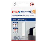 tesa Powerstrips® Waterproof Strips XL - Waterproof, Double-Sided Adhesive Strips for Kitchen Bathroom, up to 3 kg Holding Power - 1 x 9 Strips