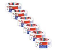 tesa PVC Floor and Lane Sports Hall Marking Tape, 33 m x 50 mm - White - 6 Rolls