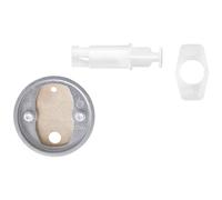 tesa Replacement Adapter Set BK20 - 1 x Self-Adhesive, Drill-free Adapter with Power.Kit Technology for Bathroom Accessories - With Copper Zamak Ring and Tube Glue - Ø 41 mm x 8 mm