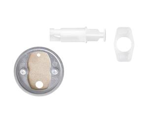 tesa Replacement Adapter Set BK20 - 1 x Self-Adhesive, Drill-free Adapter with Power.Kit Technology for Bathroom Accessories - With Copper Zamak Ring and Tube Glue - Ø 41 mm x 8 mm