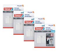 tesa Adhesive Nail for Wallpaper and Plaster, 0.5 kg, Pack of 4, Self-Adhesive Nails for Sensitive Surfaces, Residue-Free, Up to 0.5 kg Holding Capacity per Nail, 4 x 2 Adhesive Nails