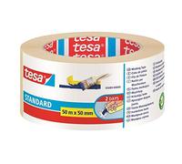 Tesa Standard Painter's Tape for Straight Profiles. Dimensions: 50mx50mm., Pack of 6 Units