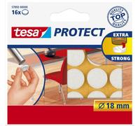 Tesa Surface Protectors, Anti Scratch Self Adhesive Felt Round 18 Mm Dia, White (16 Pads) (Old Version)