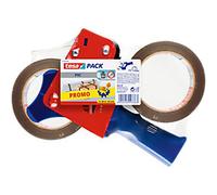 tesa Tape Dispenser Set tesapack Blue, Red 50 mm (W) x 66 m (L) Metal, Plastic, PVC (Polyvinyl Chloride) 4120