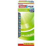 tesa Tape tesafilm Eco & Clear 57074 Transparent 19 mm (W) x 33 m (L) PP (Polypropylene) Pack of 8