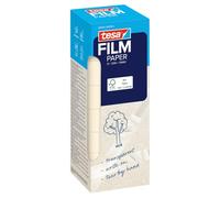 tesa tesafilm PAPER - transparent adhesive tape, can be written on, can be torn by hand, quiet unrolling, ideal for decoration, handicrafts, gift wrapping, office and school, 8 rolls á 19 mm x 33 m