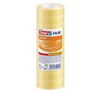 tesafilm standard Self-Adhesive Clear Tape - Transparent Multi-Purpose Adhesive Tape for Home, Office and School, 33 m x 15 mm - Pack of 10