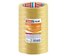 tesafilm standard Self-Adhesive Clear Tape - Transparent Multi-Purpose Adhesive Tape for Home, Office and School, 66 m x 15 mm - Pack of 10