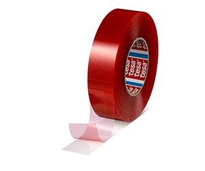 Tesa Tesafix 4965 Double Sided Adhesive Tape | Strong Adhesive | Width Selectable, 50 m | Transparent | Professional Mounting Adhesive Tape | Strong Hold On Many Materials /
