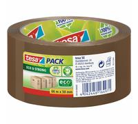 Tesa tesapack® eco & strong packing tape brow, green, clear eco-friendly tape