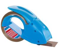 tesa tesapack Hand Dispenser Pack-N-Go - Ergonomic Handheld Blue Packaging Tape Dispenser for Packing Tape, Includes 50 m x 48 mm Tape Roll