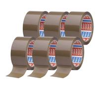tesa tesapack Packaging Tape 66m x 50mm brown 6pcs silent 64014-501-00