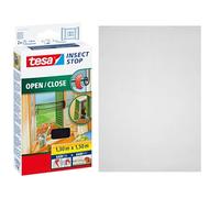 tesa UK 55033-00021-00 Insect Stop Hook and Loop Open/Close, Easy-On and Easy-Off Insect Screen For windows 1.30 x 1.5 m - Anthracite