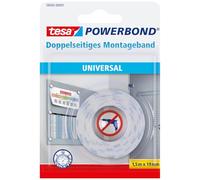 tesa UK 58565-00001-00 Powerbond Universal Double Sided Foam Tape for Crafts - White, 1.5 m x 19 mm