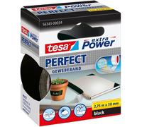 tesa UK Extra Power Multi-Purpose Cloth Tape, 2.75 m x 38 mm - Black