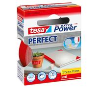 tesa UK Extra Power Perfect, Red, 2.75m x 19mm | Fabric-Reinforced Tape for Crafting, Repairing, Fastening, Reinforcing and Labelling - Suitable for Indoor and Outdoor Use
