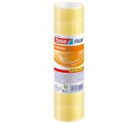 tesa UK film 8 x Standard 10M x 19MM, Clear | Versatile transparent film for home, school and office use - strong adhesive performance and long-lasting durability