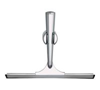 tesa UK Spaa shower screen wiper, chromed metal, plastic bracket, self-adhesive, adhesive mounting technology, 175mm x 239mm x 55mm, Clear, (40345-00000-00)