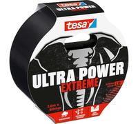 tesa Ultra Power Extreme Heavy-Duty Repair Tape - Black - 10 m x 50 mm | Extra-Strong Hold Even on Rough Surfaces - Weather-Resistant and Hand-Tearable for Demanding Indoor and Outdoor Repairs