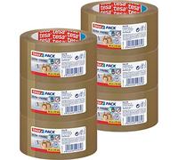 Tesa Ultra Strong Packing Tape 6 Rolls PVC with Extra Strong Adhesive Power 66 m x 50 mm Pack of 3 Brown