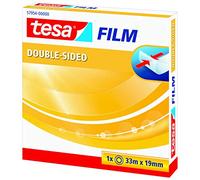 tesafilm 57954 Double-Sided Transparent Tape, 33m x 19mm