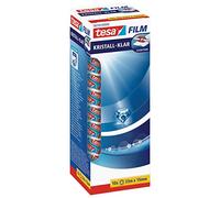tesafilm Crystal-Clear Adhesive Tape - High Transparency, Age Resistant Office Tape with Strong Adhesion, 33 m x 15 mm - Pack of 10