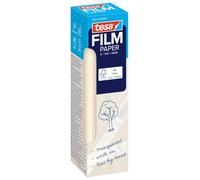 tesafilm PAPER - transparent adhesive tape, can be written on, can be torn to hand, quiet unrolling, ideal for decoration, handicrafts, gift wrapping, office and school, 8 rolls of 19 mm x 10 m each