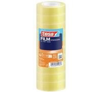 tesafilm standard Self-Adhesive Clear Tape - Transparent Multi-Purpose Adhesive Tape for Home, Office and School, 33 m x 15 mm - Pack of 10