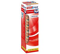 tesafilm Transparent Self-Adhesive Tape - High Age and Tear-Resistance - Office Tape with Strong Adhesion, 10 m x 19 mm - Pack of 8