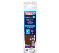 tesamoll® Bottom Door Insulation for Thick Carpets - Self-Adhesive and Cuttable Brush - Thermal and Sound Insulation, Anti-Dust - Spaces up to 15 mm - Brown