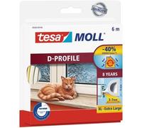 tesamoll D-Profile Draught Excluder Rubber Sealing Tape - Window Sealer Strip -