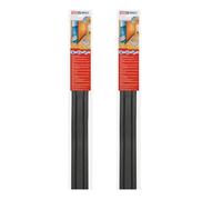 tesamoll Draught Excluders for Smooth Floors - 2-Pack - Cut-to-Size Door Seal to Protect Against Draughts - with Sound Insulation - 2X 95 cm x 25 mm - Anthracite