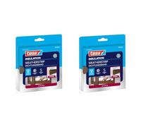 tesamoll E-Profile Seal - Self Adhesive Rubber Draught Excluder for Insulating Gaps in Windows and Doors - Brown - 6 m x 9 mm x 3.5 mm (Pack of 2)