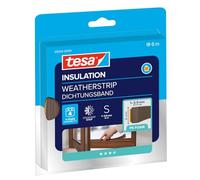 tesamoll Standard I-Profile - Foam Sealing Tape for Insulating Gaps in Home Windows and Doors, Self-Adhesive - Brown, 6 m x 9 mm x 4 mm