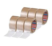 tesapack 4124 PVC Parcel Tape 66 m x 50 mm - Transparent - 6 Rolls