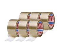 tesapack 4195 PP Parcel Tape 66 m x 50 mm - Transparent - 6 Rolls | PP Film Parcel Tape for Secure Carton Sealing - Quiet Unwinding and Resistant to Ageing and Temperature Changes