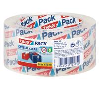 tesapack 57807 Crystal Clear Packing Tape for Packaging of Heavy Cartons and Parcels, 66 m x 50 mm - 6 Rolls